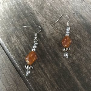 Brown & Silver Earrings